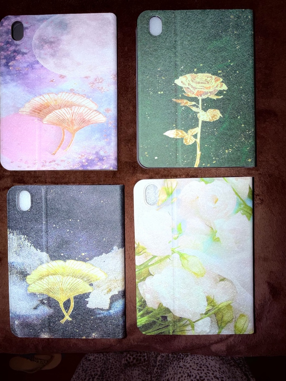 Amazon Floral Tablet Folio Case Set - Pink, Green, Black, White